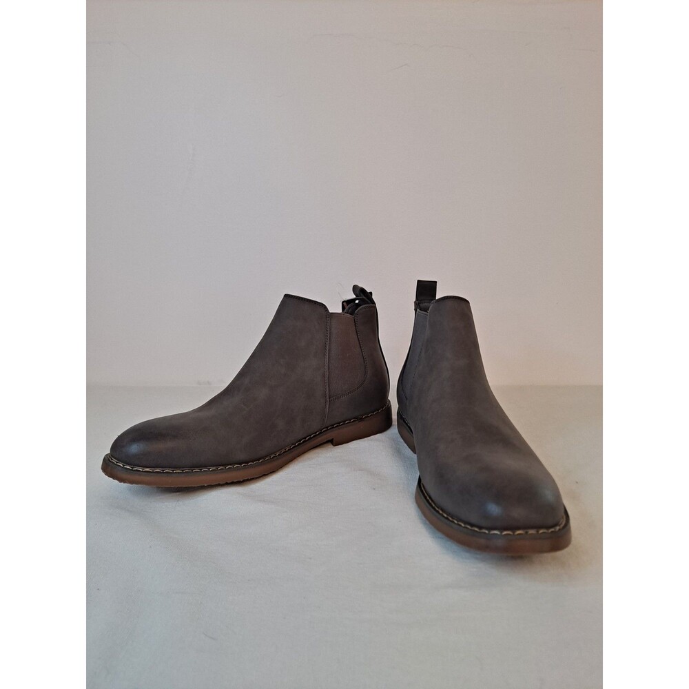 Jabacics Men's Chelsea Boots Size 9 Gray Faux Leather